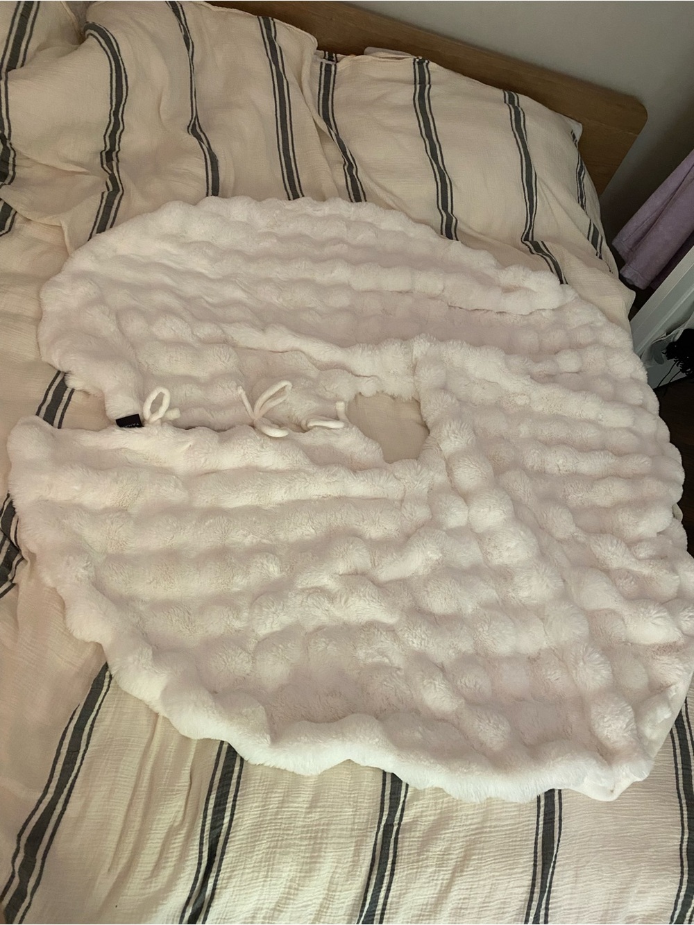 Tahari Fur Christmas Tree Skirt